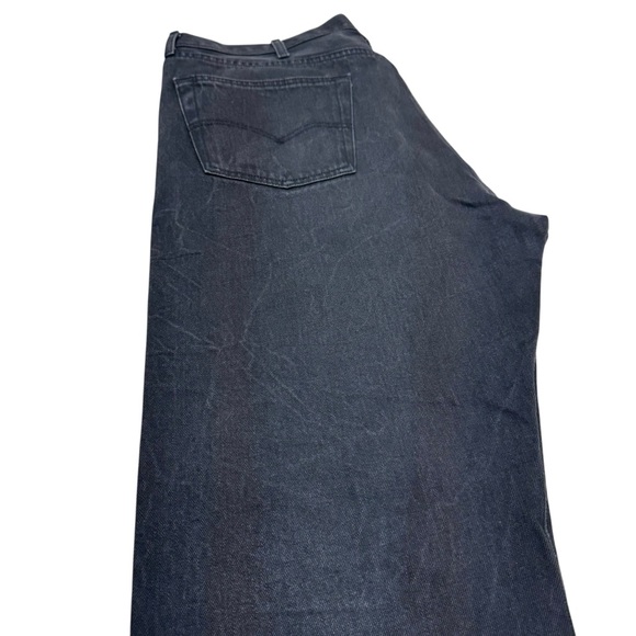 Levi’s 501 Jeans Button Fly Men’s Size 42 x 32 Black Straight Leg Denim - Picture 9 of 14